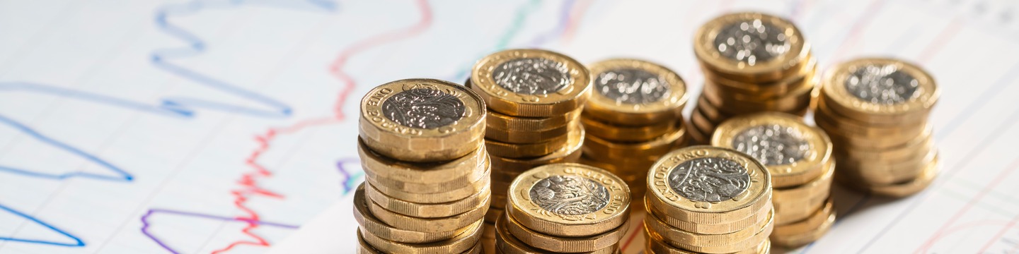 Stock photo showing money and charts