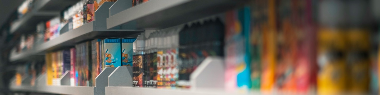 vapes on a sshop shelf